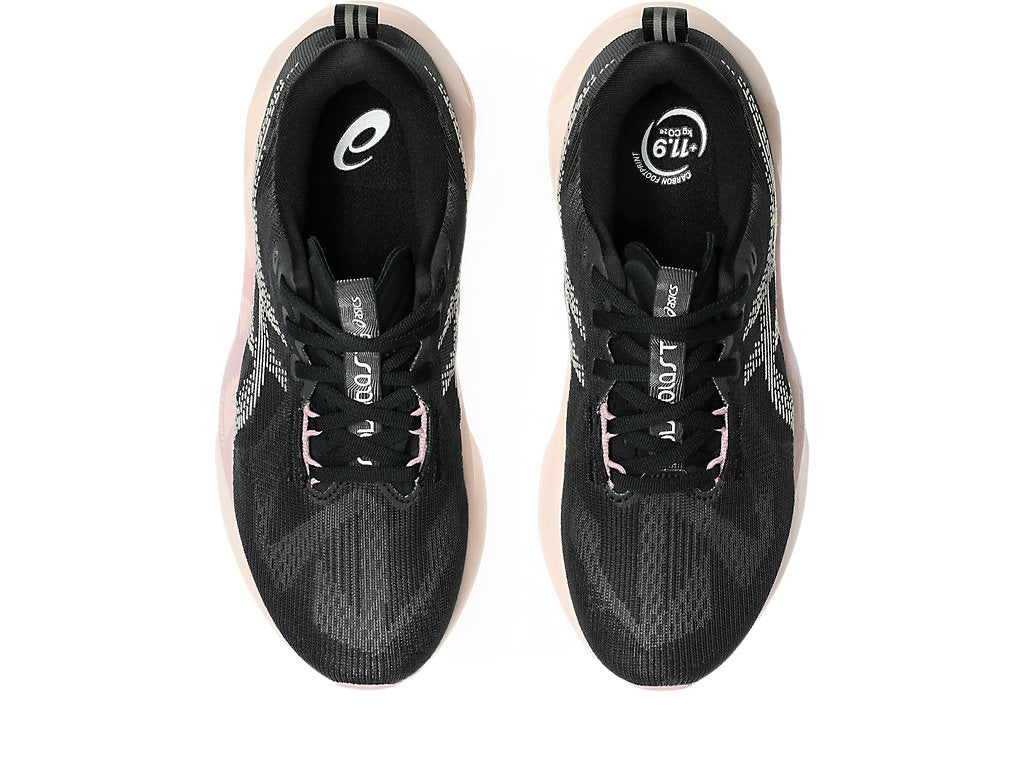 Asics Women's NOVABLAST 5 Running Shoes in Black/Pearl Pink