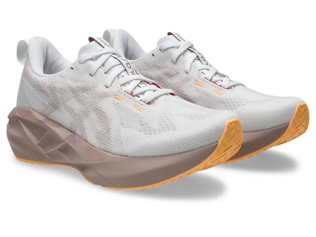 Asics Women's NOVABLAST 5 Running Shoes in White/Fawn