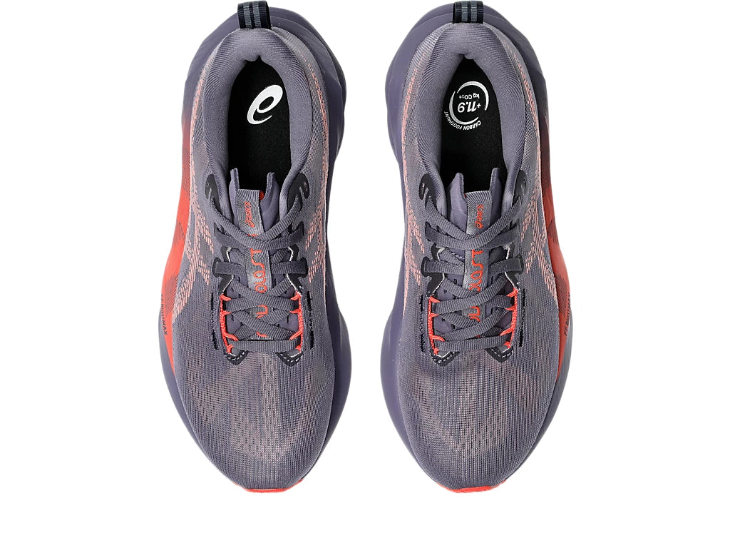 Asics Women's NOVABLAST 5 Running Shoes in Greyish Purple/Coral Reef