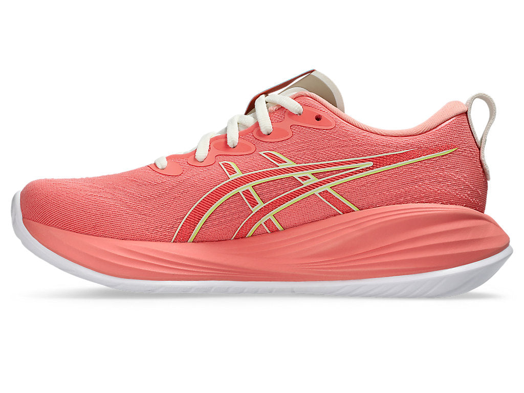 Asics Women's GEL-CUMULUS 27 Running Shoes in Guava/Lime Green