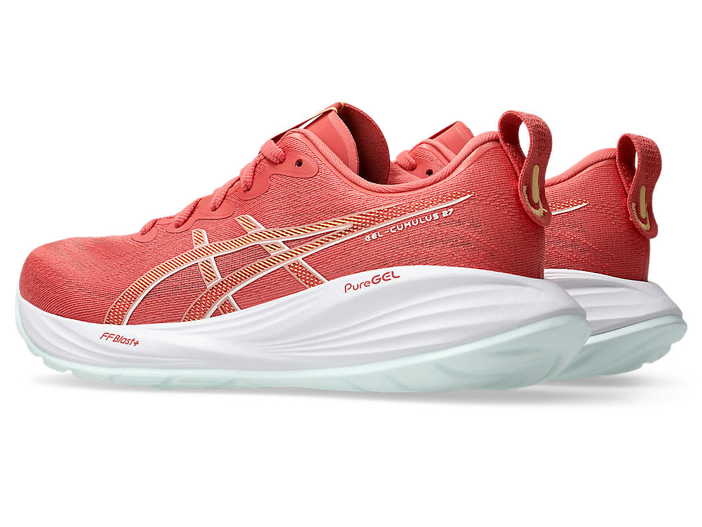 Asics Women's GEL-CUMULUS 27 Running Shoes in Dark Pink Clay/Cream