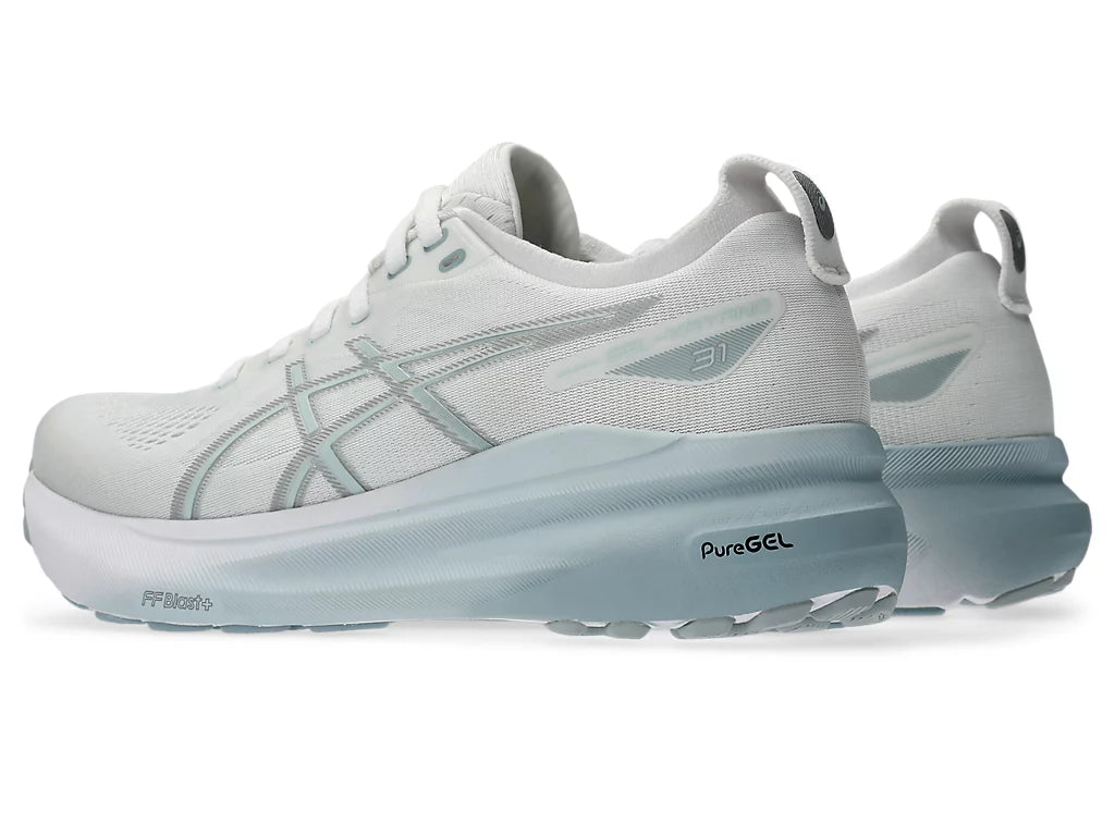 Asics Women's GEL-KAYANO 31 Running Shoes in White/Dolphin Grey