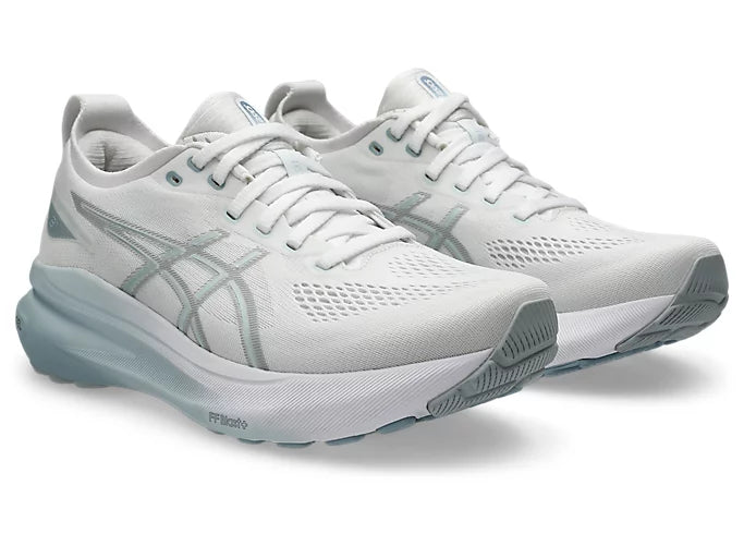 Asics Women's GEL-KAYANO 31 Running Shoes in White/Dolphin Grey