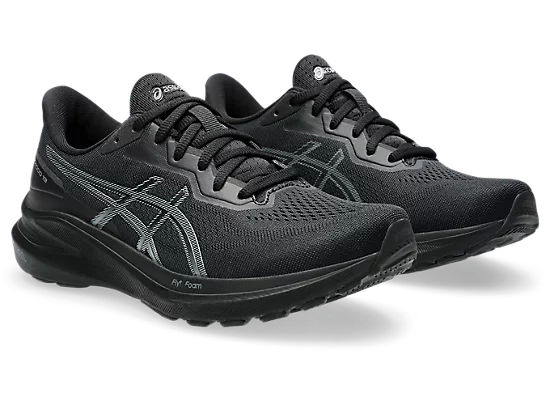 Asics Women's Gt-1000 13 Wide (D) Running Shoes in Black/Steel Grey