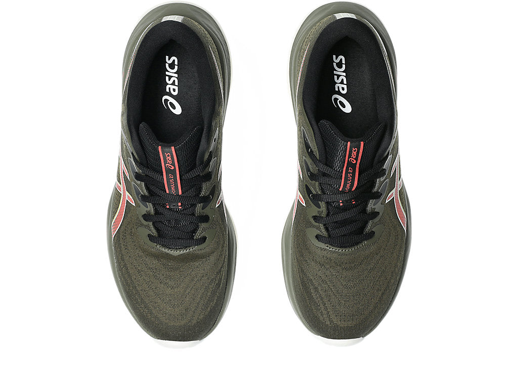 Asics Women's GEL-CUMULUS 27 GTX Running Shoes in Brown Stone/Dark Pink Clay