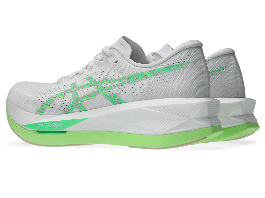 Asics Women's SONICBLAST Running Shoes in White/Vital Green