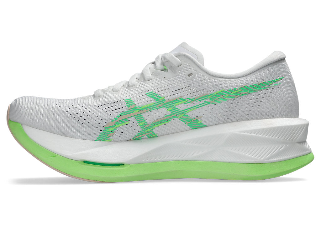 Asics Women's SONICBLAST Running Shoes in White/Vital Green