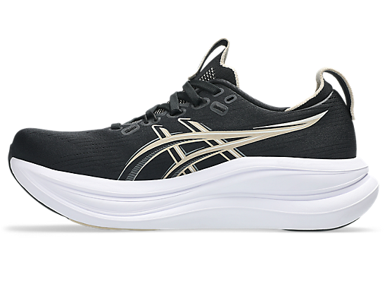 Asics Women's GEL-NIMBUS 28 Running Shoes in Black/Feather Grey