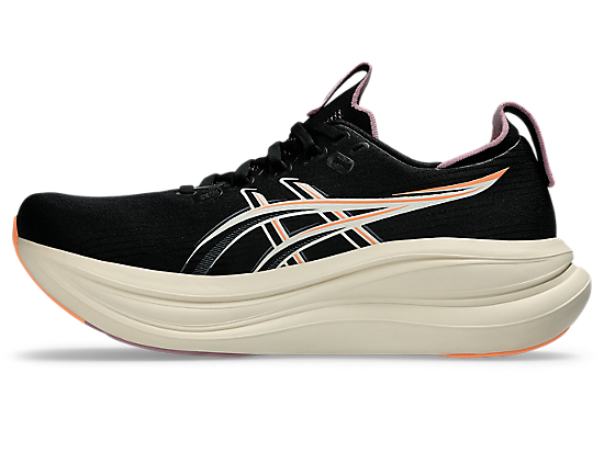 Asics Women's GEL-NIMBUS 28 Running Shoes in Black/Taro Purple