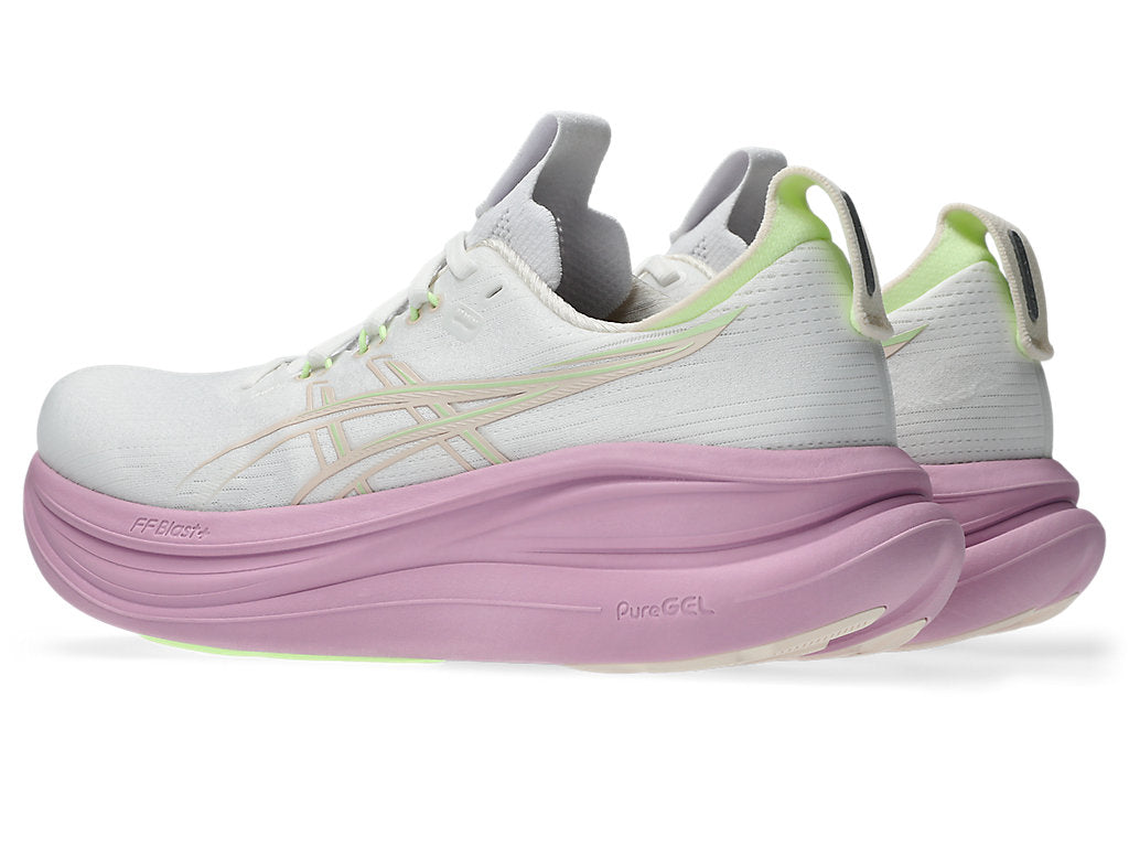 Asics Women's GEL-NIMBUS 28 Running Shoes in White/Hazy Lilac