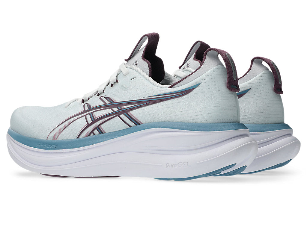 Asics Women's GEL-NIMBUS 28 Running Shoes in Arctic Blue/Velvet Purple