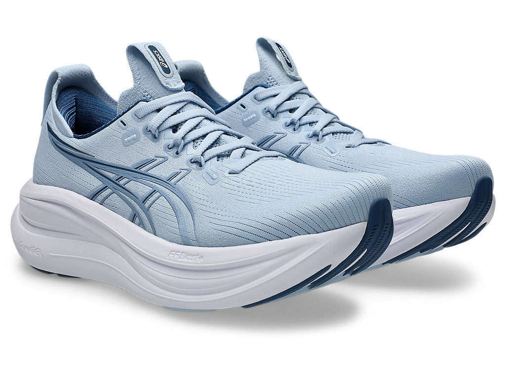 Asics Women's GEL-NIMBUS 28 Running Shoes in Solid Air/Calm Indigo