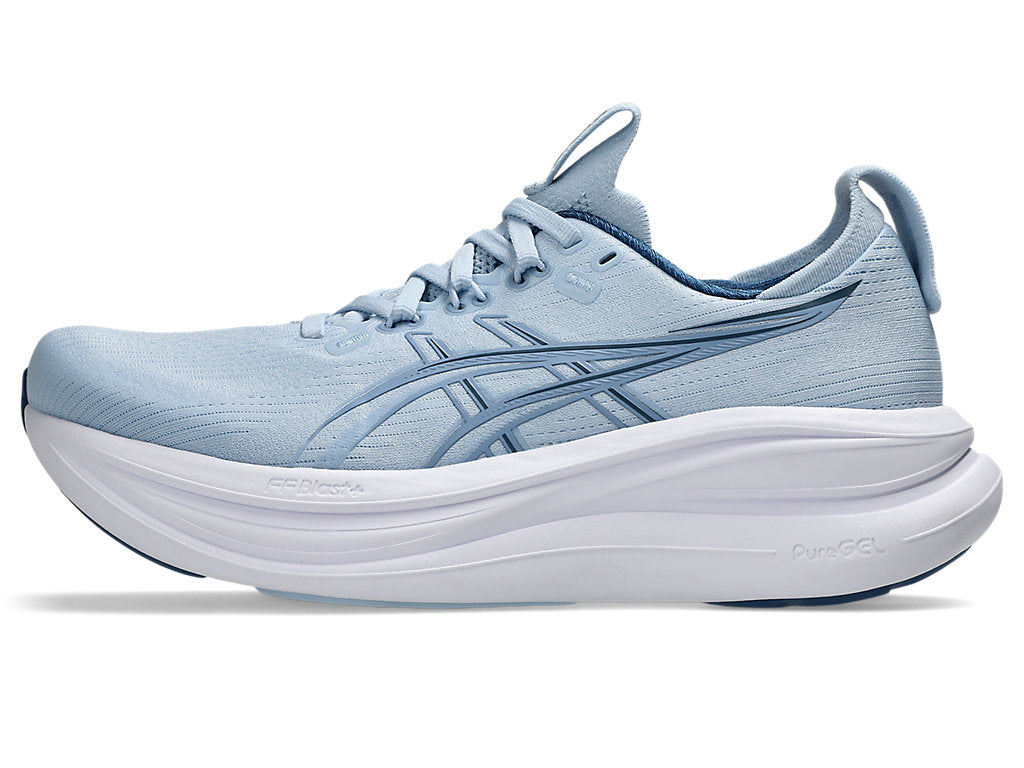 Asics Women's GEL-NIMBUS 28 Running Shoes in Solid Air/Calm Indigo