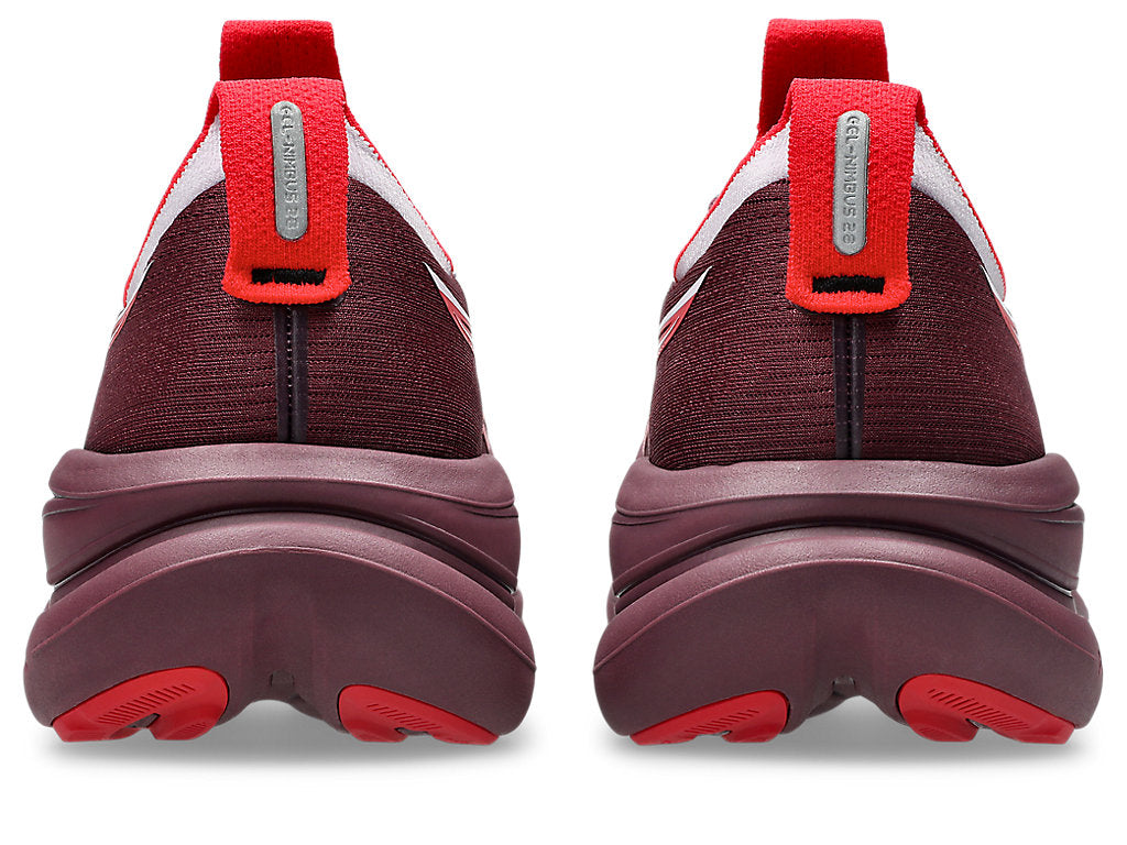 Asics Women's GEL-NIMBUS 28 Running Shoes in Beniimo Purple/Speed Red