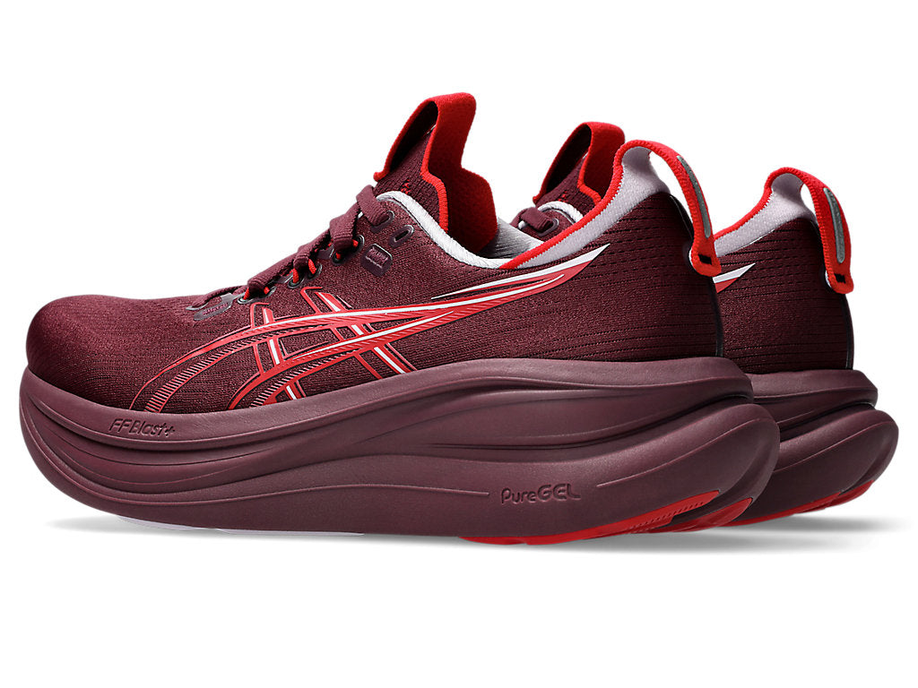 Asics Women's GEL-NIMBUS 28 Running Shoes in Beniimo Purple/Speed Red