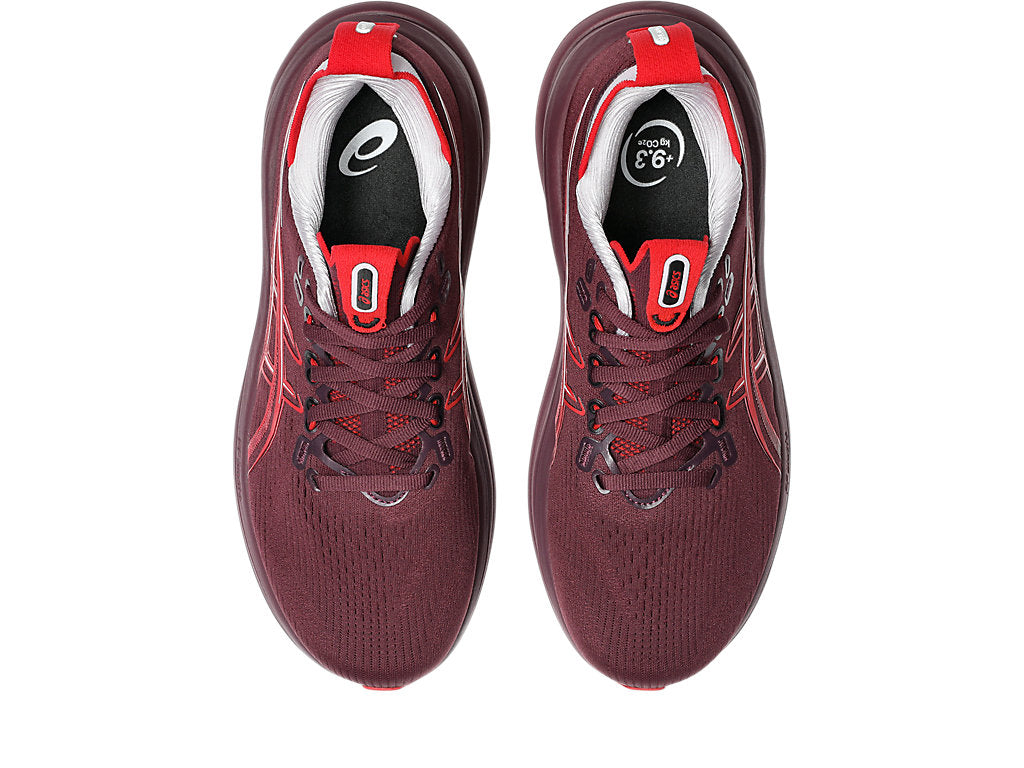 Asics Women's GEL-NIMBUS 28 Running Shoes in Beniimo Purple/Speed Red