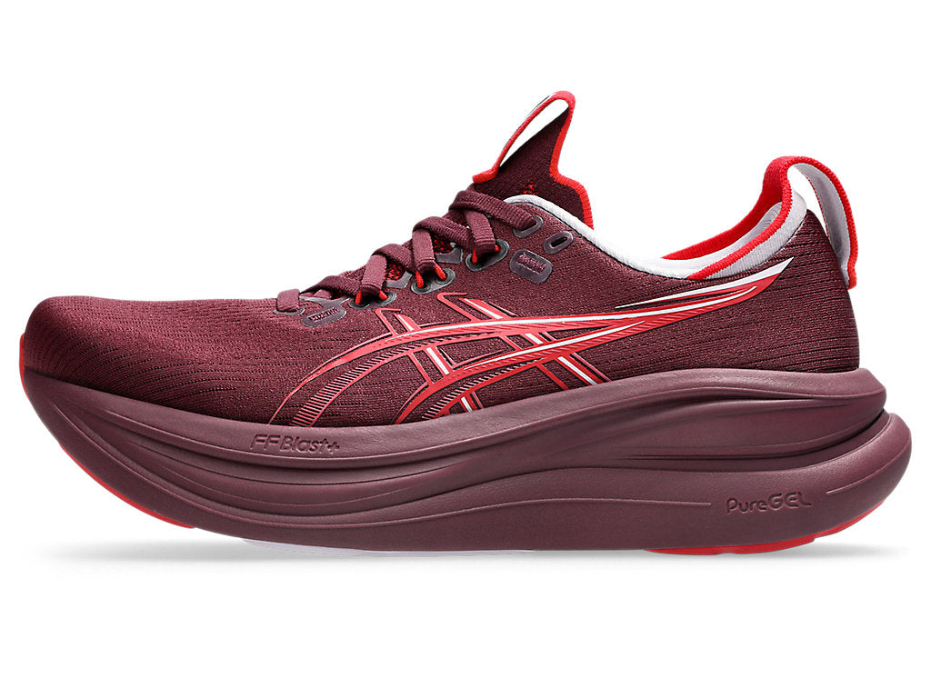 Asics Women's GEL-NIMBUS 28 Running Shoes in Beniimo Purple/Speed Red