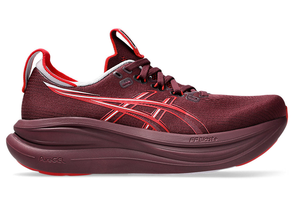 Asics Women's GEL-NIMBUS 28 Running Shoes in Beniimo Purple/Speed Red