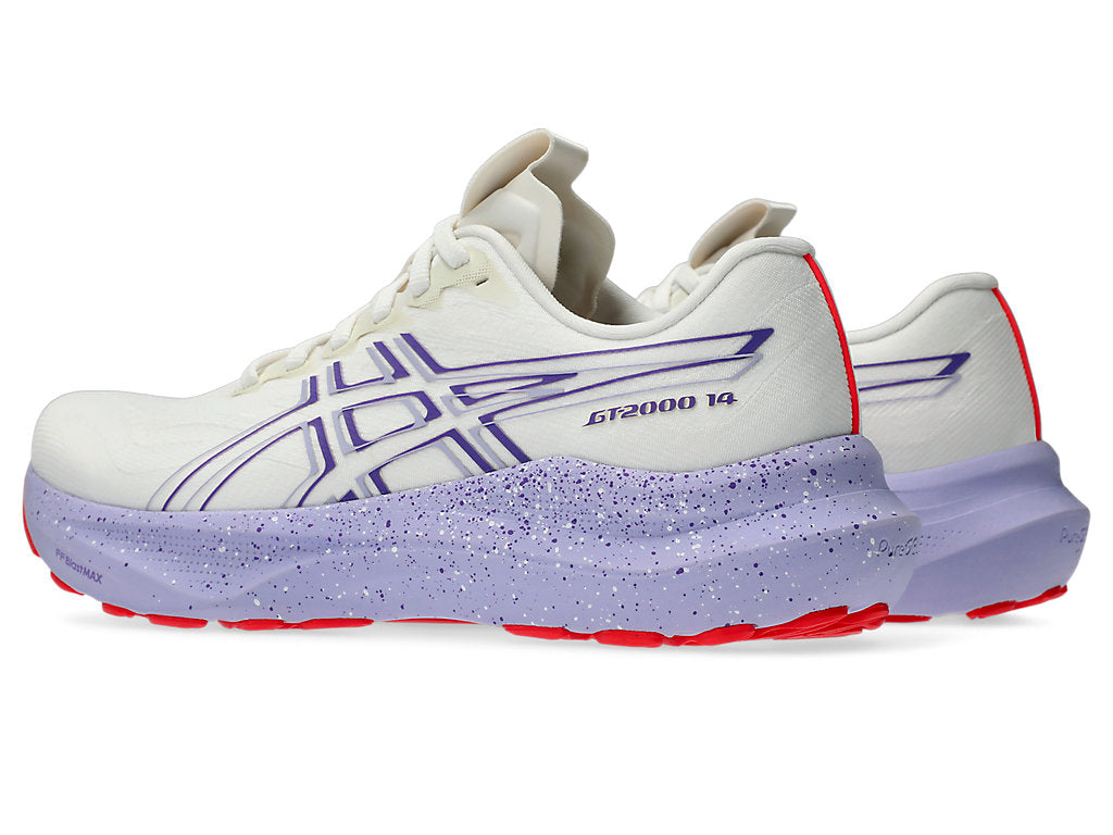 Asics Women's GT-2000 14 TOKYO Running Shoes in Cream/Edo Purple