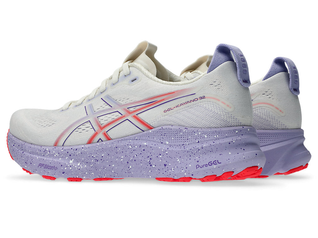 Asics Women's GEL-KAYANO 32 TOKYO Running Shoes in Cream/Edo Purple