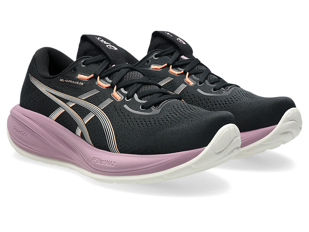 Asics Women's GEL-CUMULUS 28 Running Shoes in Black/Taro Purple