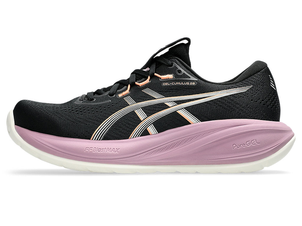 Asics Women's GEL-CUMULUS 28 Running Shoes in Black/Taro Purple