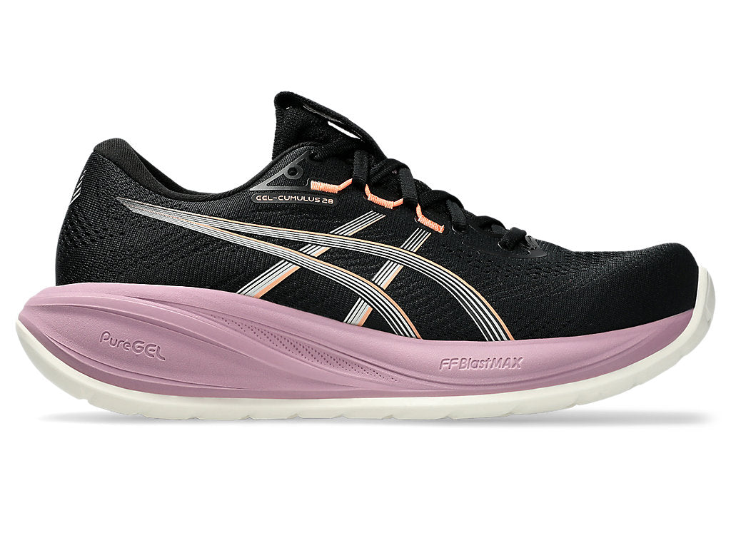 Asics Women's GEL-CUMULUS 28 Running Shoes in Black/Taro Purple