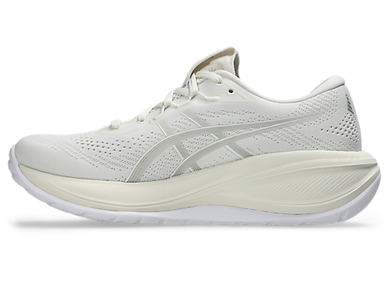 Asics Women's GEL-CUMULUS 28 Running Shoes in Cream/Glacier Grey