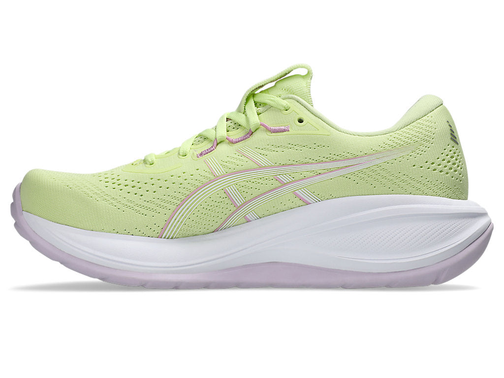 Asics Women's GEL-CUMULUS 28 Running Shoes in Glow Green/Hazy Lilac