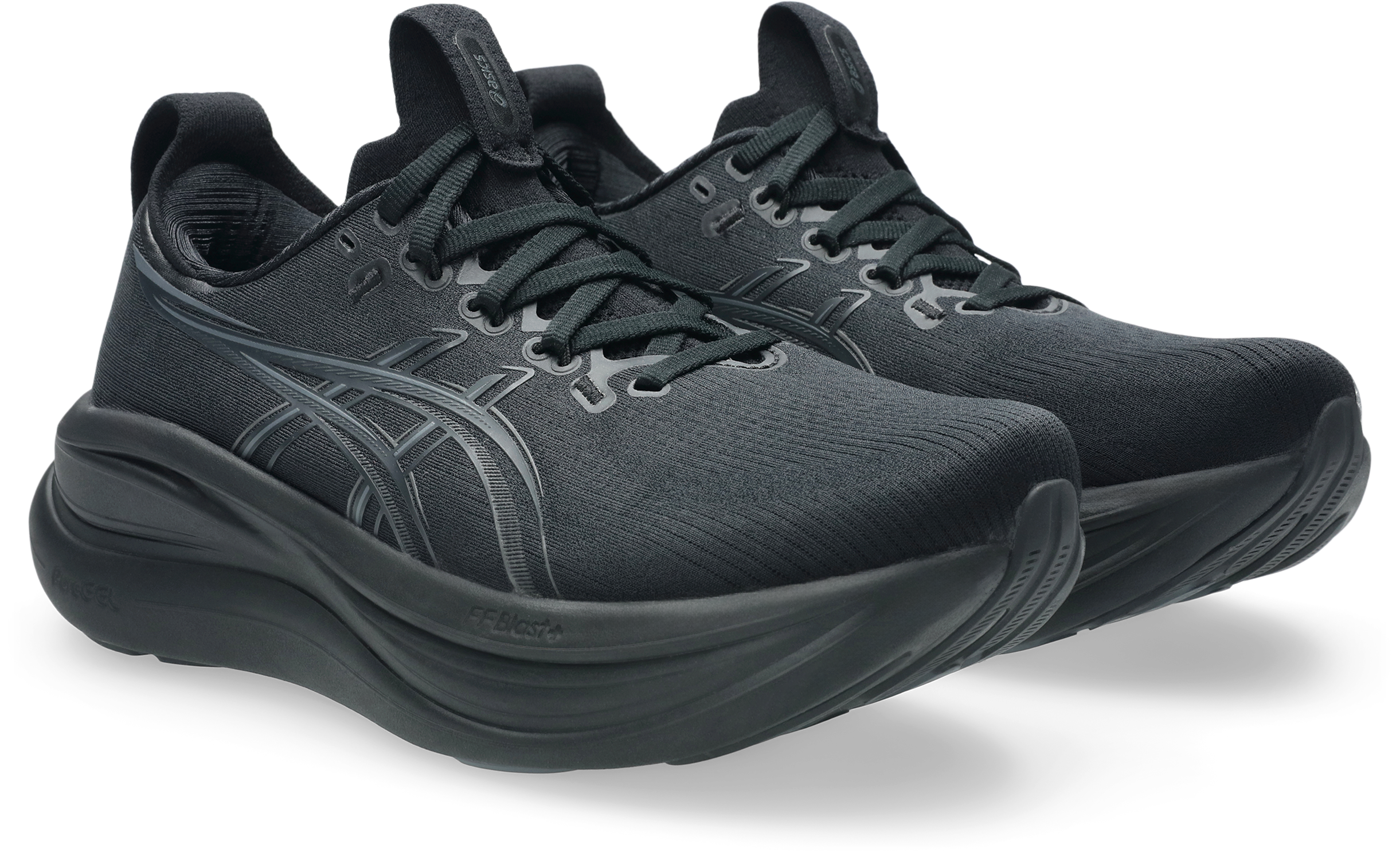 Asics Women's GEL-NIMBUS 28 Wide Running Shoes in Black/Graphite Grey