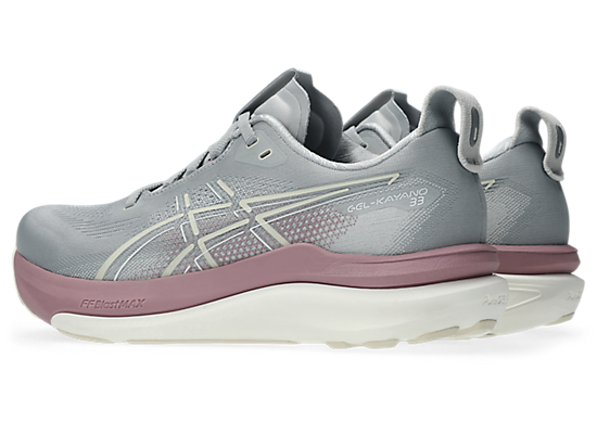 Asics Women's GEL-KAYANO 33 Running Shoes in Piedmont Grey/Taro Purple