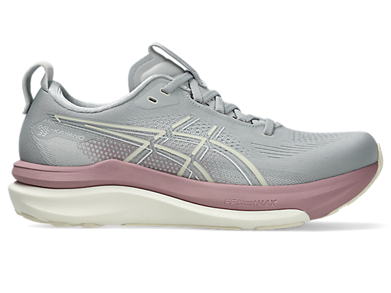 Asics Women's GEL-KAYANO 33 Running Shoes in Piedmont Grey/Taro Purple