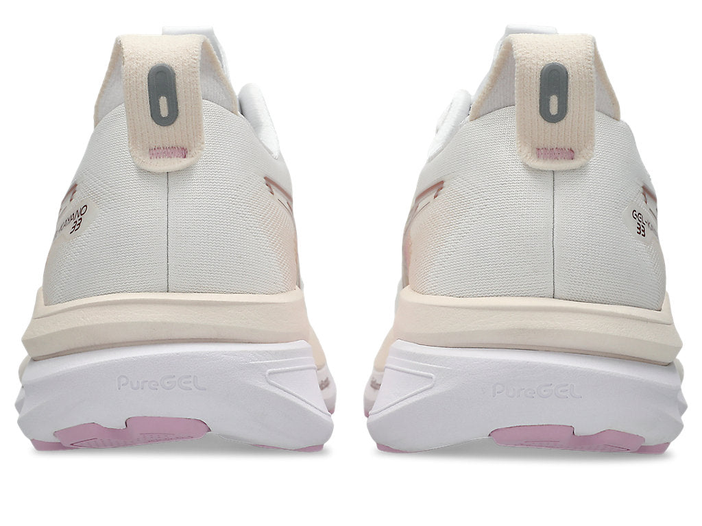 Asics Women's GEL-KAYANO 33 Running Shoes in White/Hazy Lilac