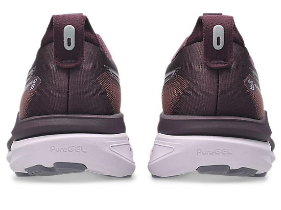 Asics Women's GEL-KAYANO 33 Running Shoes in Dark Aubergine/Dahlia