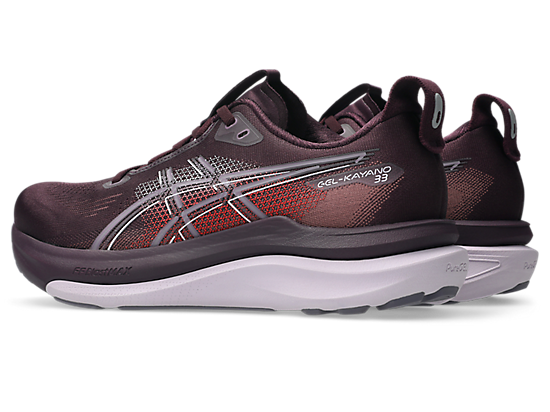 Asics Women's GEL-KAYANO 33 Running Shoes in Dark Aubergine/Dahlia