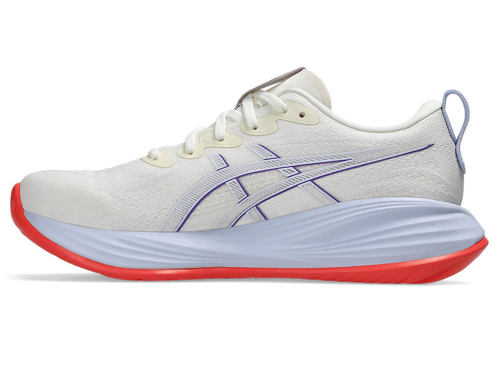 Asics Women's GEL-CUMULUS 27 TOKYO Running Shoes in Cream/Edo Purple