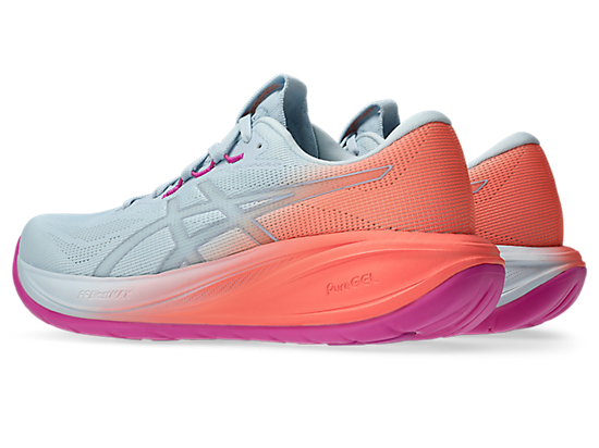 Asics Women's GEL-CUMULUS 28 Running Shoes in Sky/Sun Coral