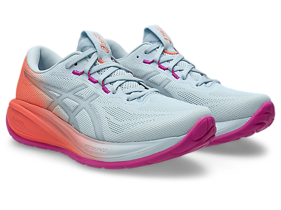 Asics Women's GEL-CUMULUS 28 Running Shoes in Sky/Sun Coral