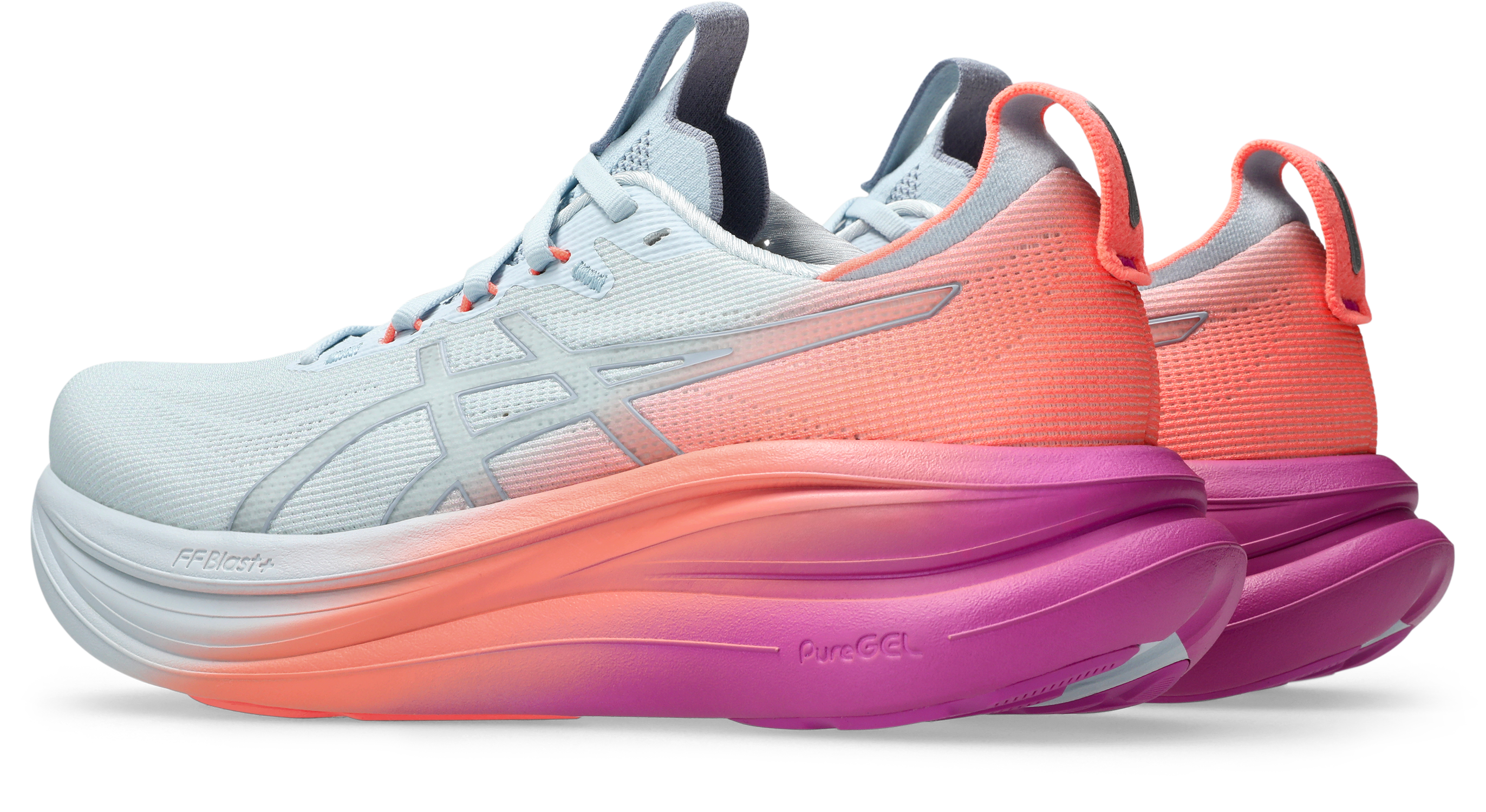 Asics Women's GEL-NIMBUS 28 Running Shoes in Sky/Digital Sakura