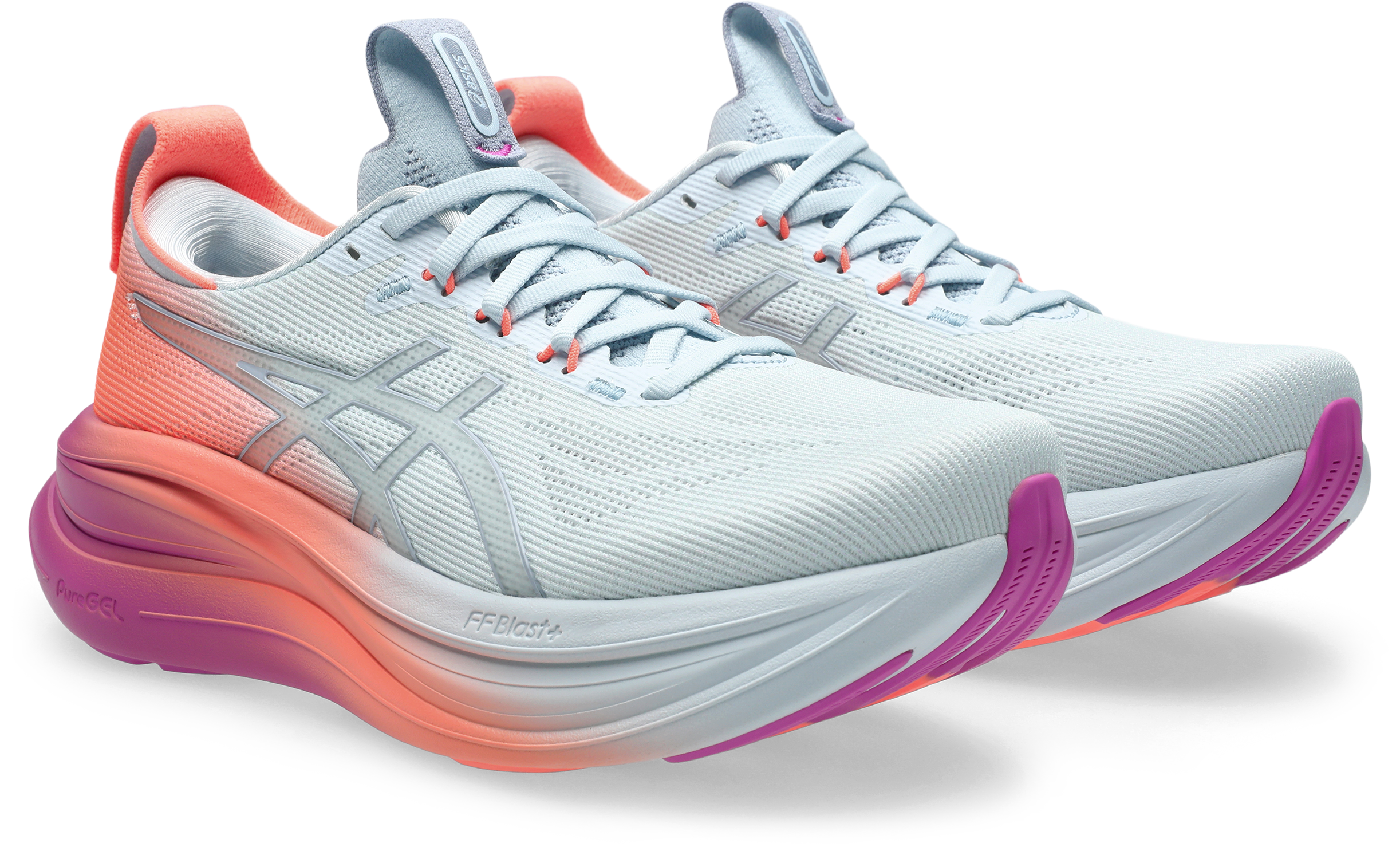 Asics Women's GEL-NIMBUS 28 Running Shoes in Sky/Digital Sakura