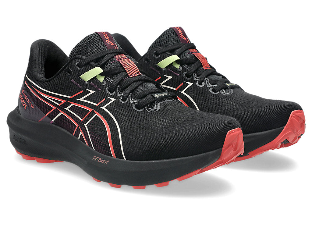 Asics Women's GT-1000 15 GTX Running Shoes in Black/Dark Aubergine