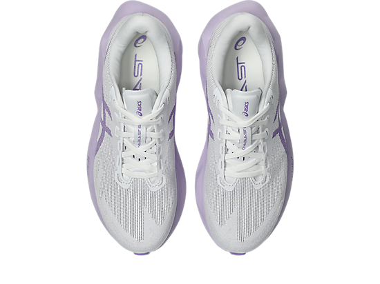 Asics Women's NOVABLAST 6 Running Shoes in White/Murasaki