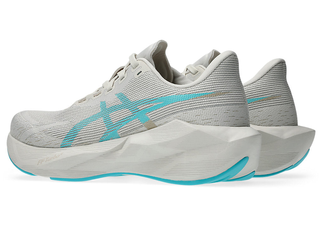 Asics Women's NOVABLAST 6 Running Shoes in Soft Oat/Energy Aqua