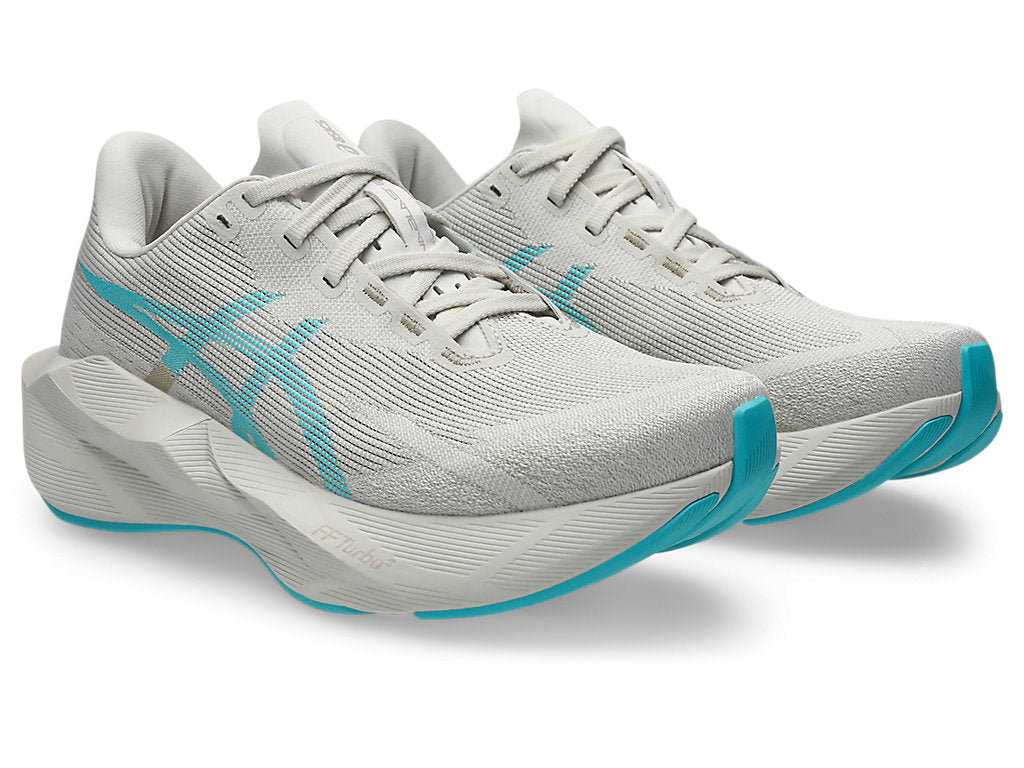 Asics Women's NOVABLAST 6 Running Shoes in Soft Oat/Energy Aqua