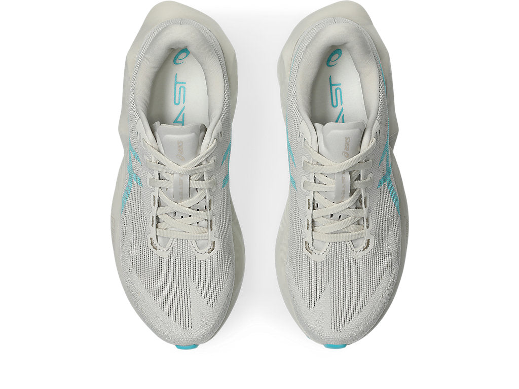 Asics Women's NOVABLAST 6 Running Shoes in Soft Oat/Energy Aqua