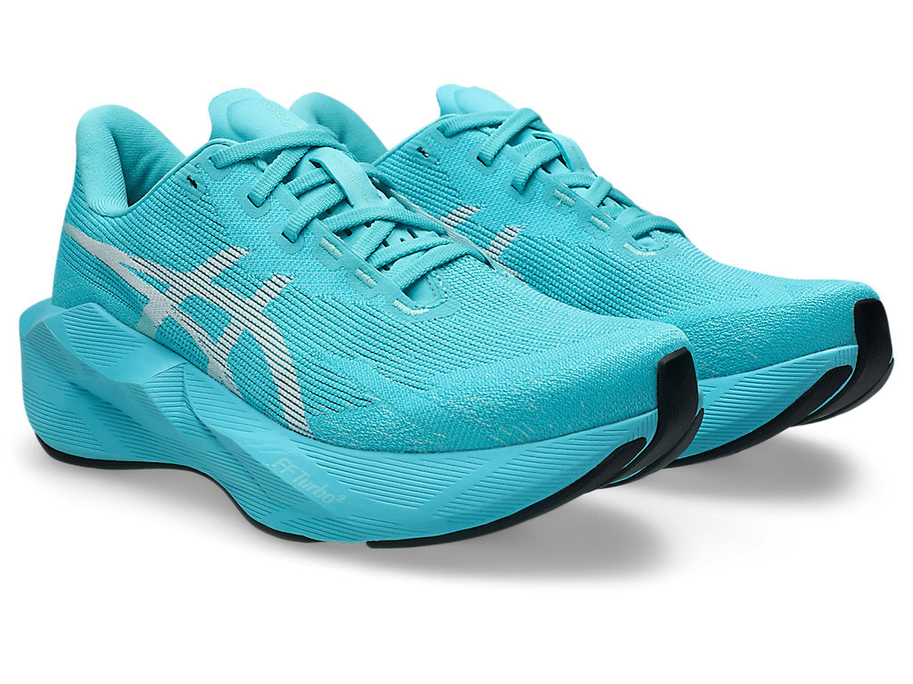 Asics Women's NOVABLAST 6 Running Shoes in Energy Aqua/White