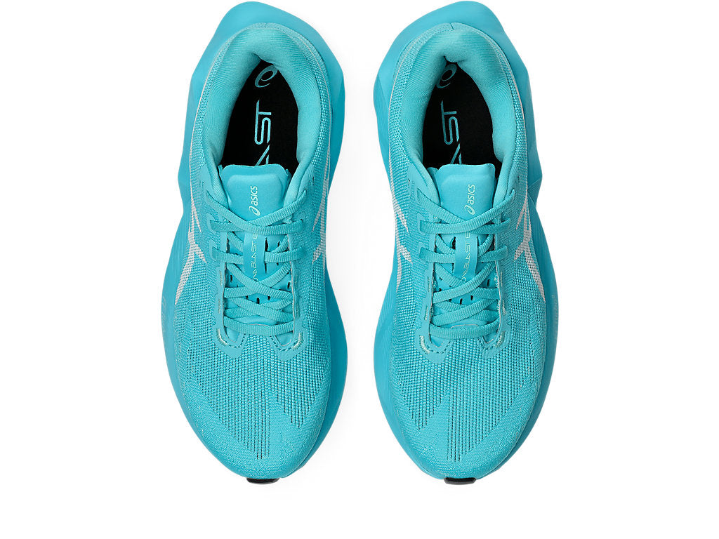 Asics Women's NOVABLAST 6 Running Shoes in Energy Aqua/White