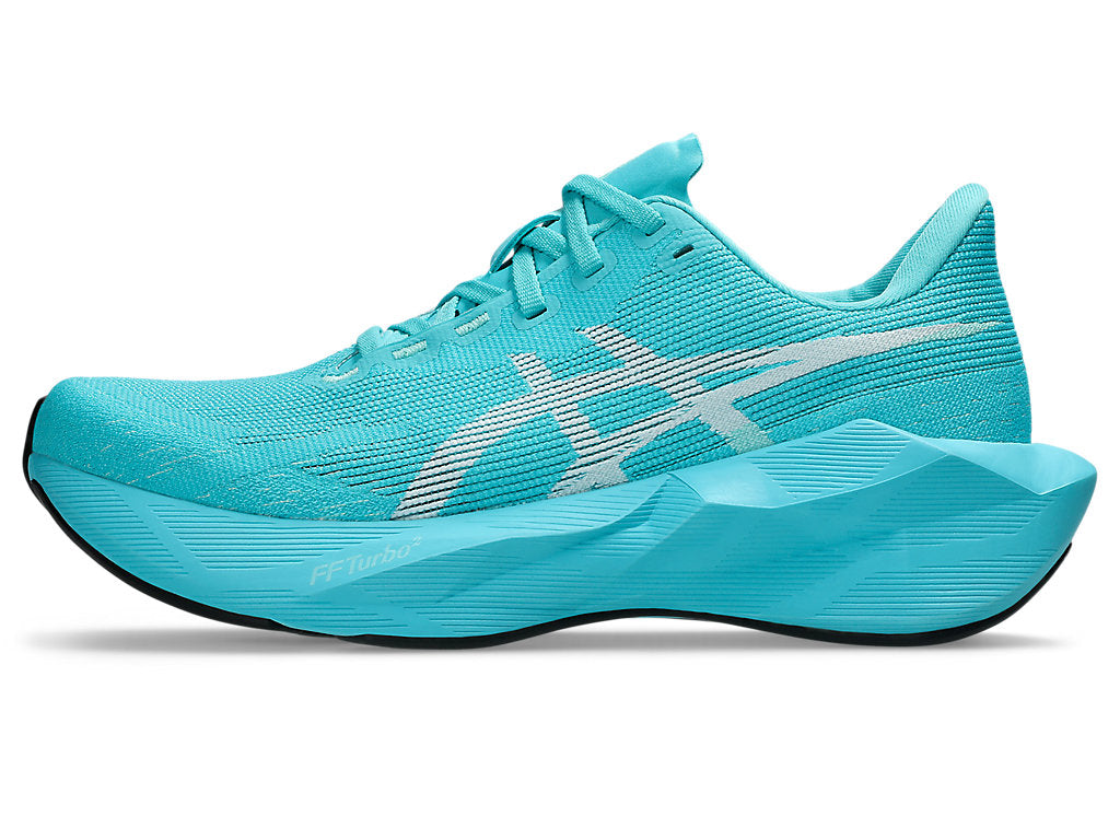 Asics Women's NOVABLAST 6 Running Shoes in Energy Aqua/White