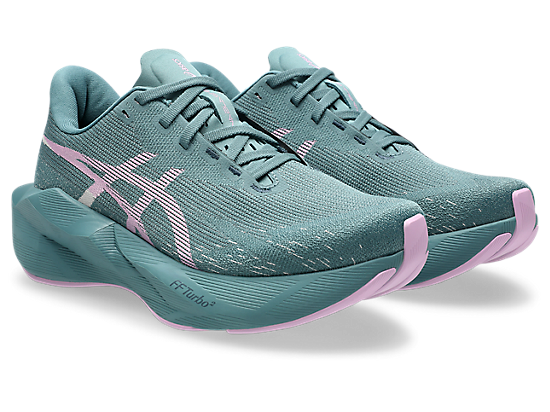 Asics Women's NOVABLAST 6 Running Shoes in Foggy Teal/Hazy Lilac