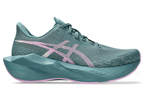 Asics Women's NOVABLAST 6 Running Shoes in Foggy Teal/Hazy Lilac